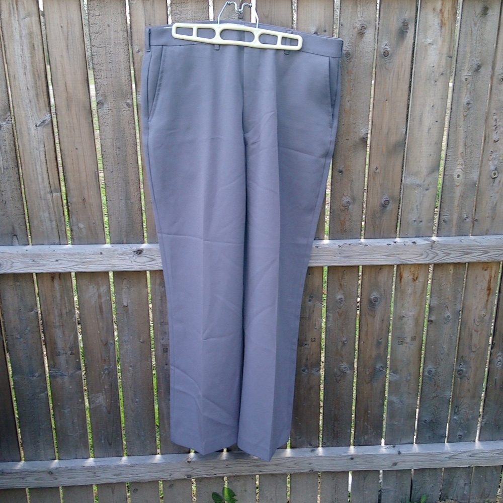 Vintage All Seasons Comfort Action Gray Mens Dress Pants Woven Super Stretch